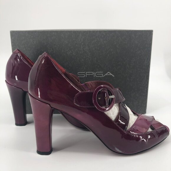 Via Spiga Purple Open Toe Heels | Made in Italy - Picture 3 of 5